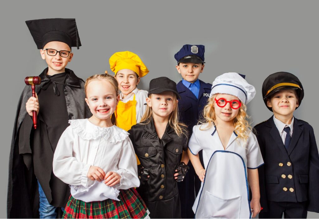 Niños disfrazados de oficios