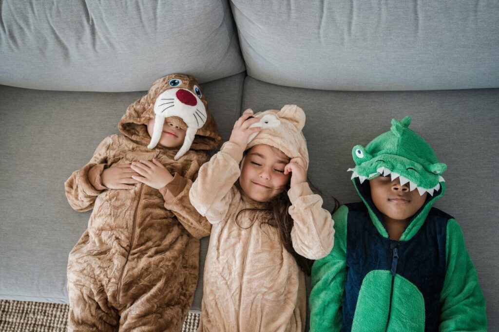 Niños disfrazados de animales